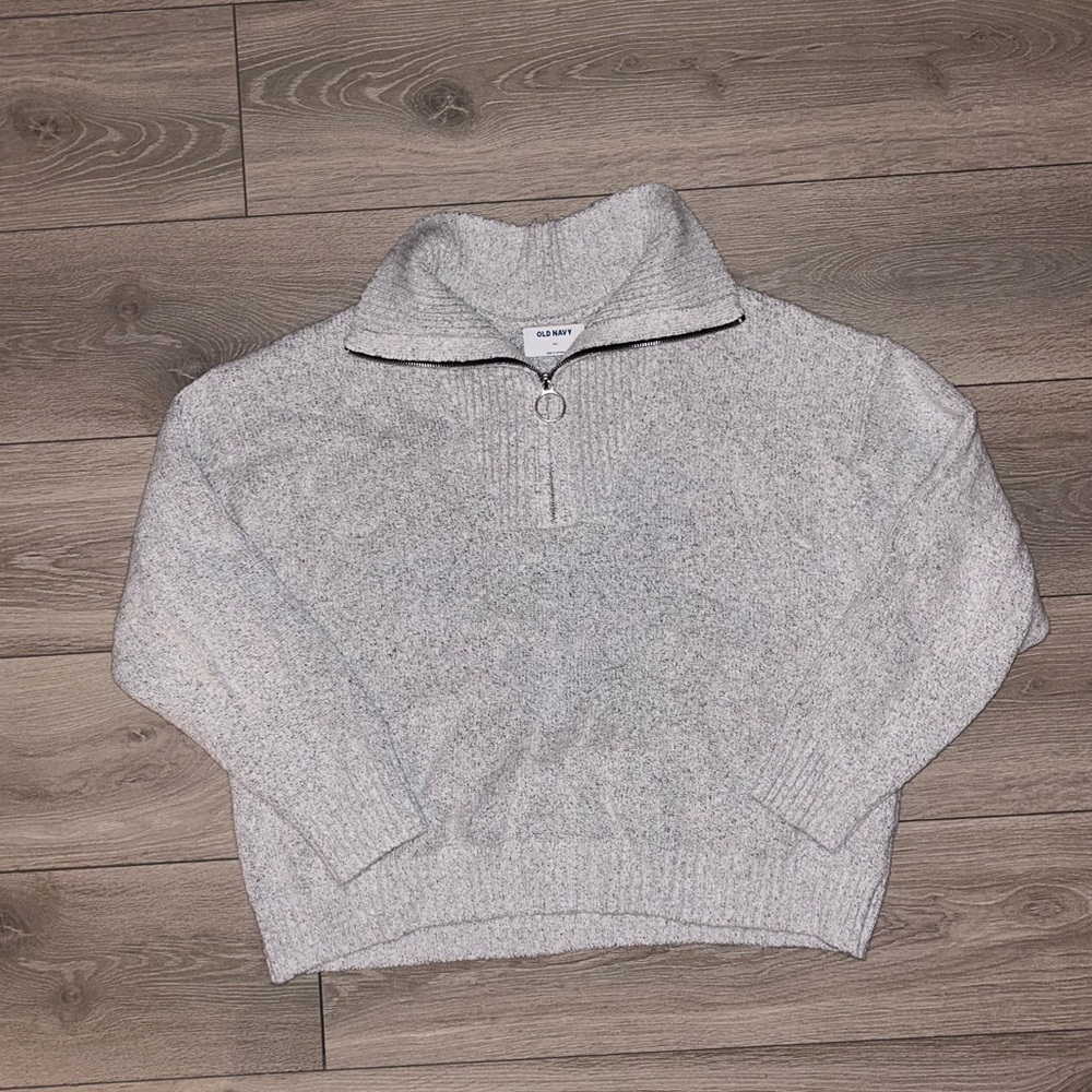 Old Navy Light Gray Cowl Neck Sweater